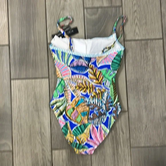 La Blanca Women's One Piece Swimsuit Lingerie Tummy Control Bathing Suit Size 8 - Picture 4 of 5